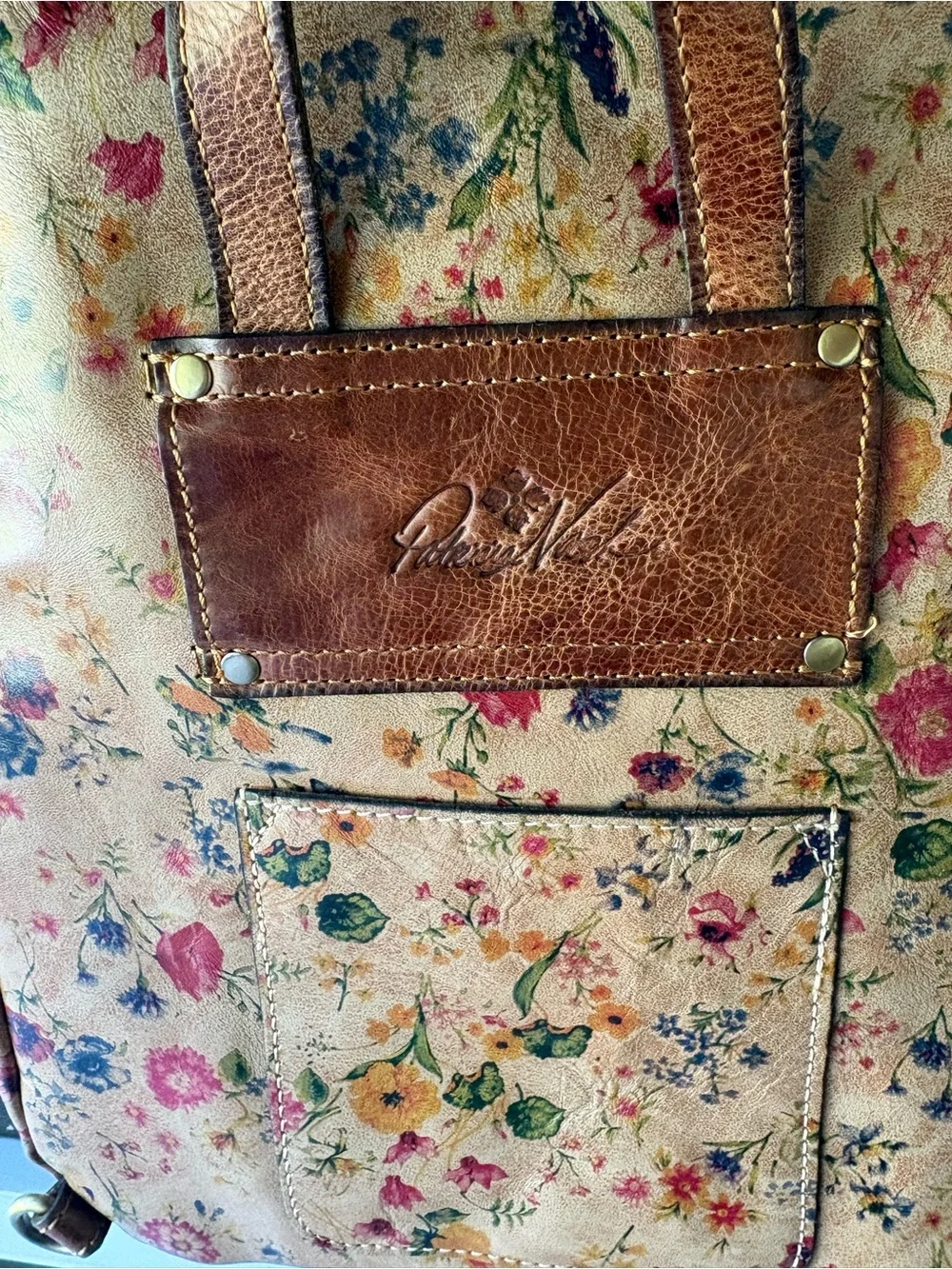 Patricia Nash Backpack Leather Womens Purse Boho Prairie Rose